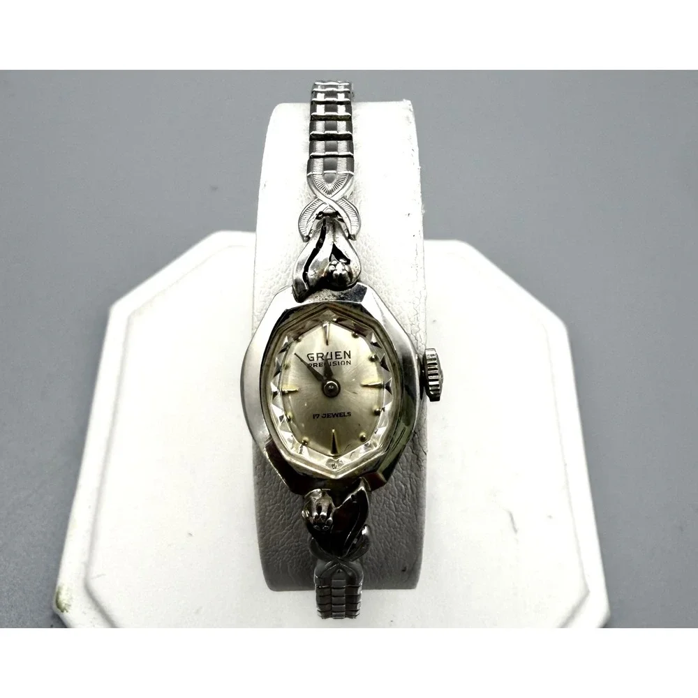 Vintage Gruen Precision 17 Jewel Ladies Manual Wind Watch 10K RGP Speidel